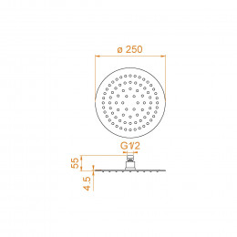 Верхний душ 3D круглый RGW SP-81B