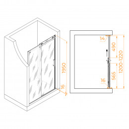 Душевая дверь RGW TO-14B 1200