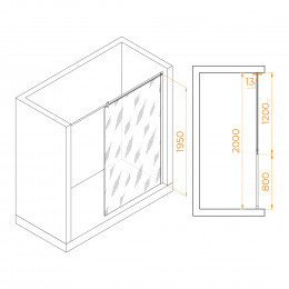 Душевая перегородка RGW WA-034 1200