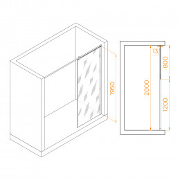 Душевая перегородка RGW WA-034 800