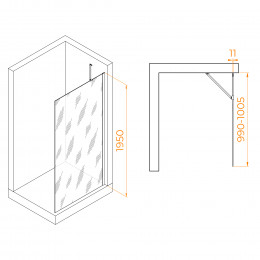 Душевая перегородка RGW WA-102Gb 1000