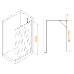 Душевая перегородка RGW WA-110W 1200