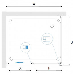 Душевой уголок RGW PA-76 (PA-016 + Z-050-2) 1300x1000
