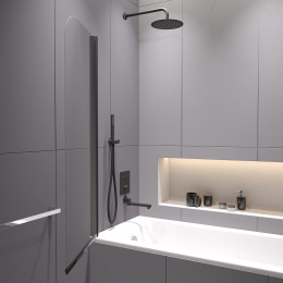 Шторка на ванну, RGW SC-109B 700