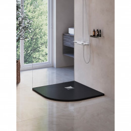 Душевой поддон полукруглый RGW ST/R-G Графит  1000x1000