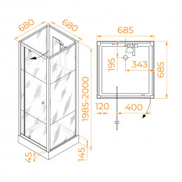 Душевая кабина RGW AN-207 700x700