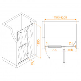 Душевая дверь RGW HO-008 1200