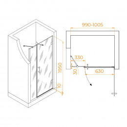 Душевая дверь RGW HO-012B 1000