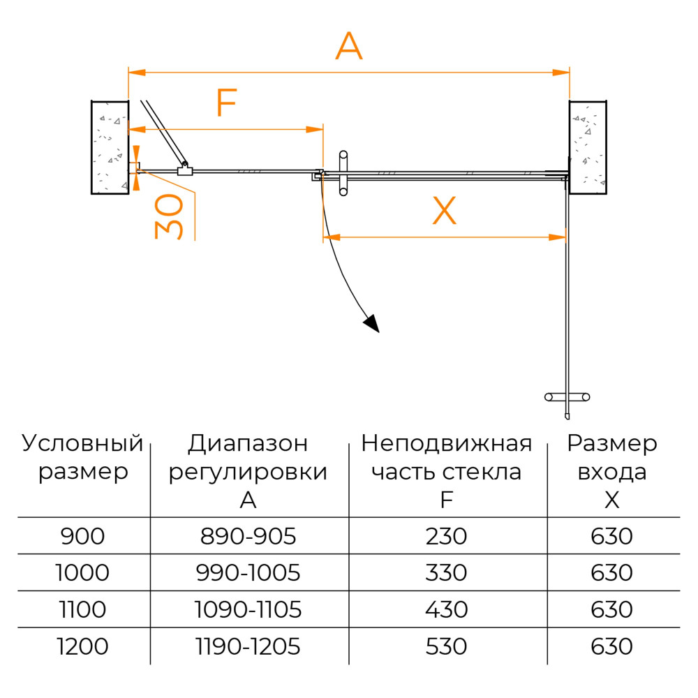 Душевая дверь RGW HO-012B 1000