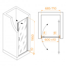 Душевая дверь RGW LE-003 700