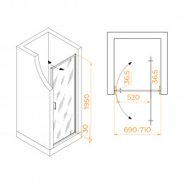 Душевая дверь RGW LE-102 700