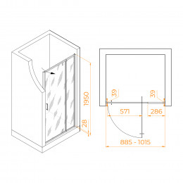 Душевая дверь RGW PA-008 900