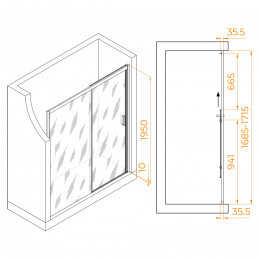 Душевая дверь RGW PA-017B 1700