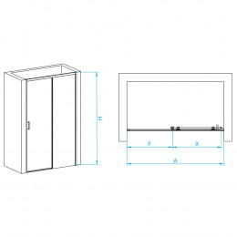 Комплект: Душевая дверь RGW PA-017 + поддон RGW ST W + сифон RGW S-010