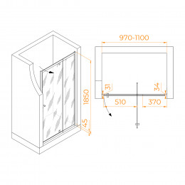 Душевая дверь RGW PA-02B NEW 1000