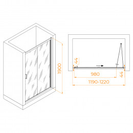 Душевая дверь RGW PA-21B 1200