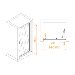 Душевая дверь RGW PA-21 900