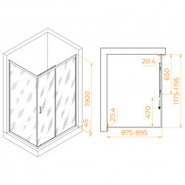 Душевой уголок RGW PA-245B 900x1200