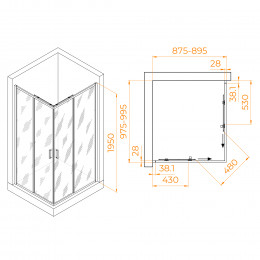 Душевой уголок RGW PA-246 900x1000