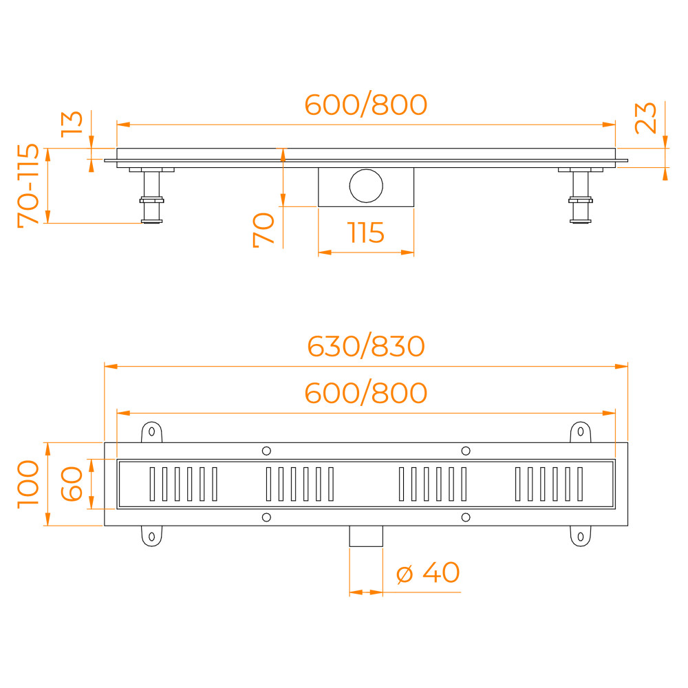 Душевой трап RGW SDR-34B