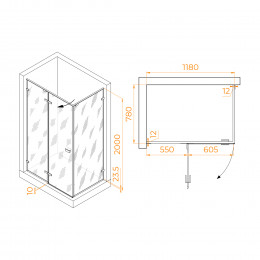 Душевой уголок RGW SV-040B 1200x800