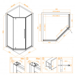 Душевой уголок RGW SV-81B 900x900