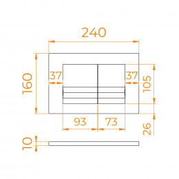 Кнопка слива RGW SWH-05W