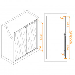Душевая дверь RGW TO-14 1800