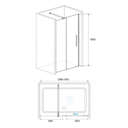 Душевая дверь RGW TO-18B 1300