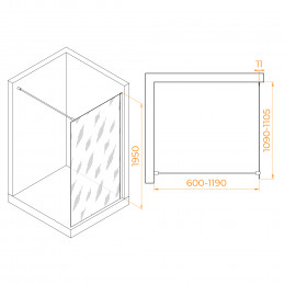 Душевая перегородка RGW WA-002B 1100
