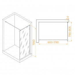 Душевая перегородка RGW WA-002B 800