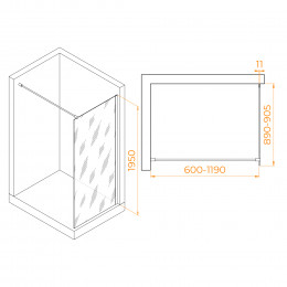 Душевая перегородка RGW WA-002 900