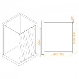 Душевая перегородка RGW WA-010W 1300