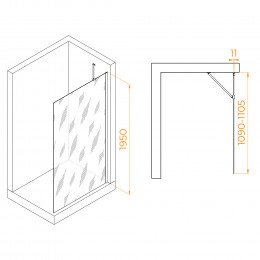 Душевая перегородка RGW WA-102Gb 1100