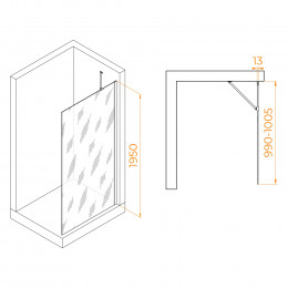 Душевая перегородка RGW WA-110B 1000