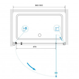 Душевая дверь RGW PA-105 900