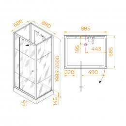 Душевая кабина RGW AN-207 700x900