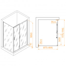 Душевой уголок  RGW PA-145 900x1200