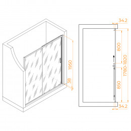 Душевая дверь RGW PA-14Gr 1800