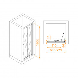 Душевая дверь RGW PA-21B 700