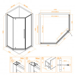 Душевой уголок RGW SV-81B 1000x1000