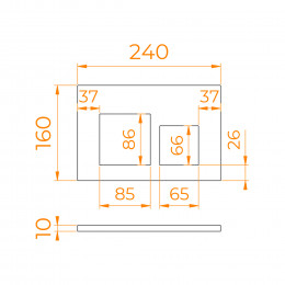 Кнопка слива RGW SWH-09Gb