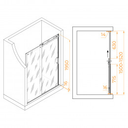 Душевая дверь RGW TO-14B 1500