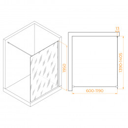 Душевая перегородка RGW WA-010 1400
