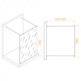 Душевая перегородка RGW WA-016 1400