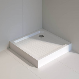 Душевой поддон квадратный RGW SMC-W Белый (Уценка)  900x900