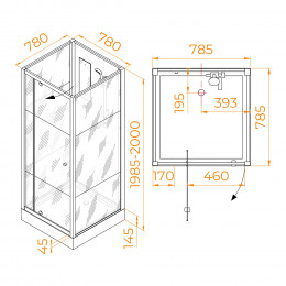 Душевая кабина RGW AN-207 800x800