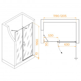 Душевая дверь RGW HO-012B 1200