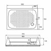 Душевой поддон прямоугольный RGW LUX/TN (Литой экран) 700x900