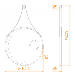 Зеркало с LED-подсветкой RGW MR-01